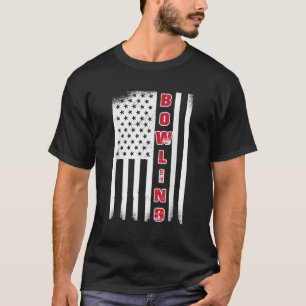 Bowling USA-Flagge Bowling-Mannschaft Bowlingkugel T-Shirt