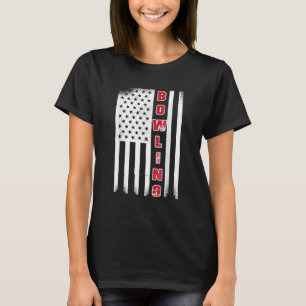 Bowling USA Flaggen Bowling-Mannschaft Bowlingball T-Shirt