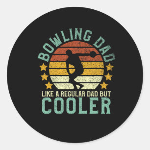 Bowling Vater Funny Vatertag Geschenk für Bowler Runder Aufkleber