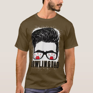 Bowling Vater Leben mit Messy Bun Sport Lov geblei T-Shirt