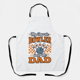 Bowling-Vater-Shirt Mein Lieblingsbowler nennt mic Schürze