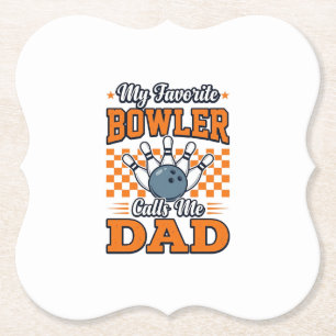 Bowling-Vater-Shirt Mein Lieblingsbowler nennt mic Untersetzer