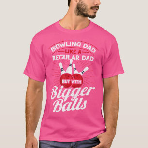 Bowling-Vater wie ein normaler Vater, aber mit grö T-Shirt
