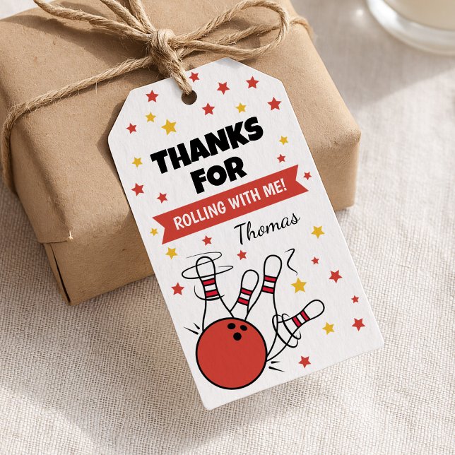 Bowling Vielen Dank Tag Geschenkanhänger (Von Creator hochgeladen)