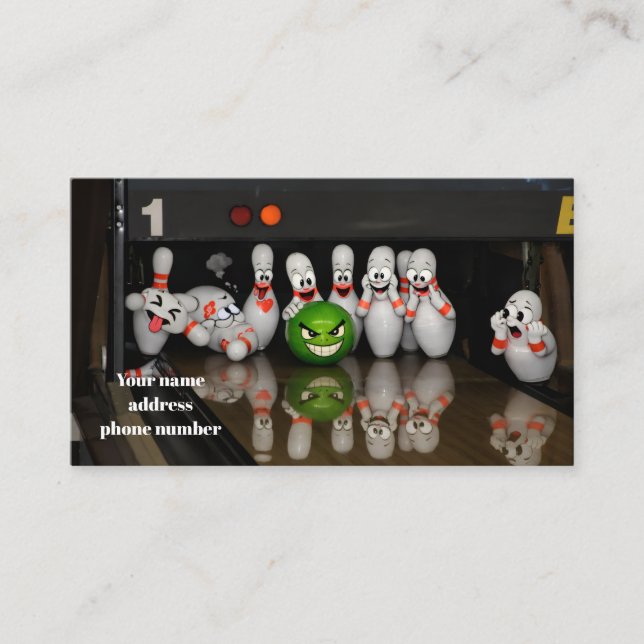 Bowling Visitenkarte (Vorderseite)