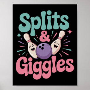 Bowling von Frauen oder Mädchen Poster