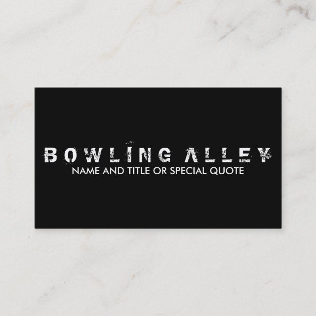 Bowling-Wappen (Farbanpassbar) Visitenkarte (Vorderseite)