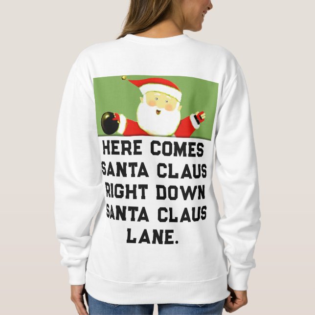 Bowling Weihnachten Sweatshirt (Rückseite)