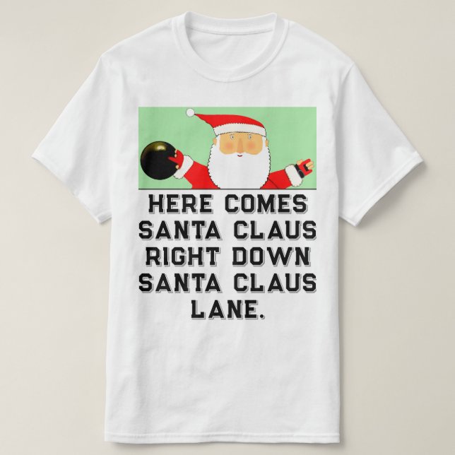 Bowling Weihnachten T-Shirt (Design vorne)