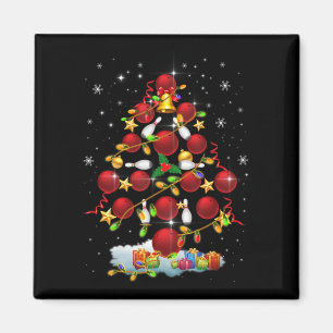 Bowling Weihnachtsbaum Lichter Weihnachten Weihnac Magnet