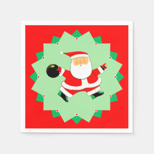 Bowling-Weihnachtsfeier Serviette