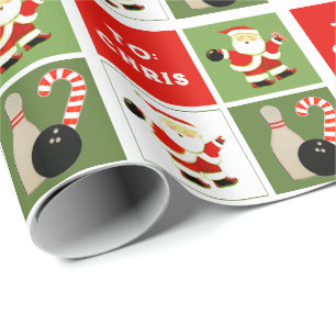 Bowling-Weihnachtsgeschenk Geschenkpapier
