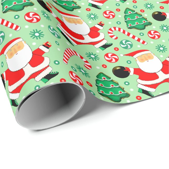 Bowling Weihnachtsgeschenk Wrapping Paper Geschenkpapier (Rolleneckpunkt)