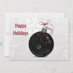 Bowling Weihnachtskarten Feiertagskarte