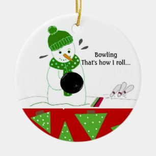 Bowling, wie ich rolle keramik ornament