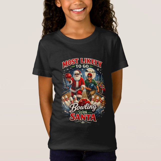 Bowling with Santa T-Shirt (Vorderseite)