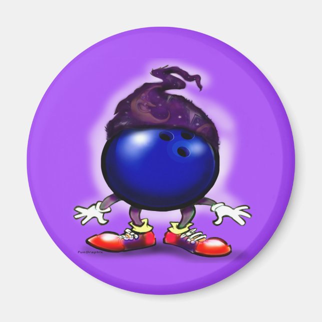 Bowling Wizard Magnet (Vorne)