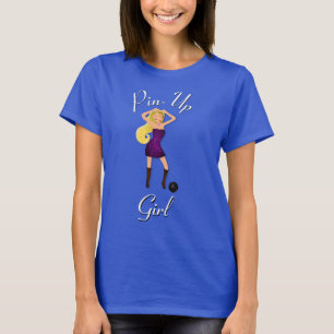 Bowling Women's Sportswear Button-Up Girl Custom T T-Shirt