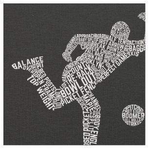 Bowling Word Art, Bowler Words Stoff