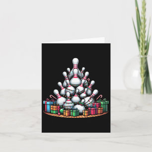 Bowling Xmas Lighting Weihnachten Niedlicher Bowli Karte