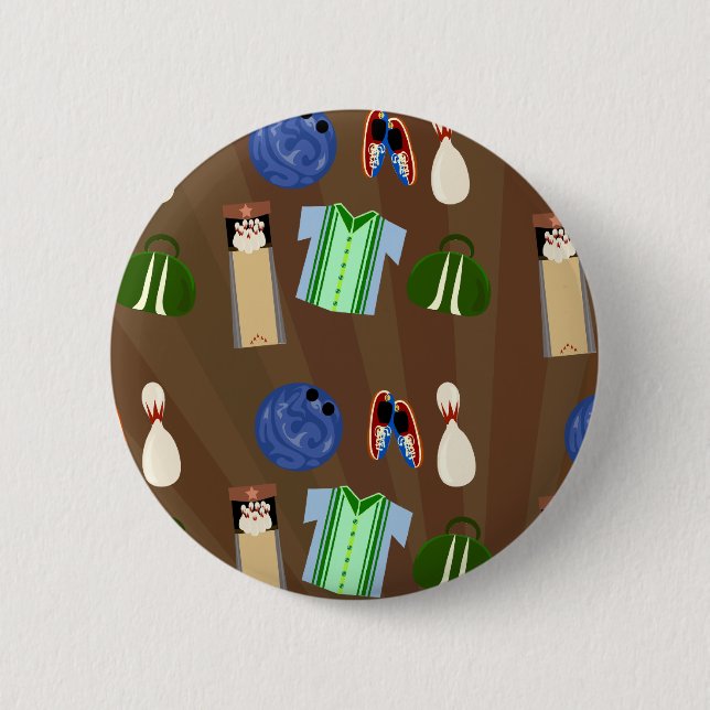 Bowling-Zeit! Button (Vorderseite)