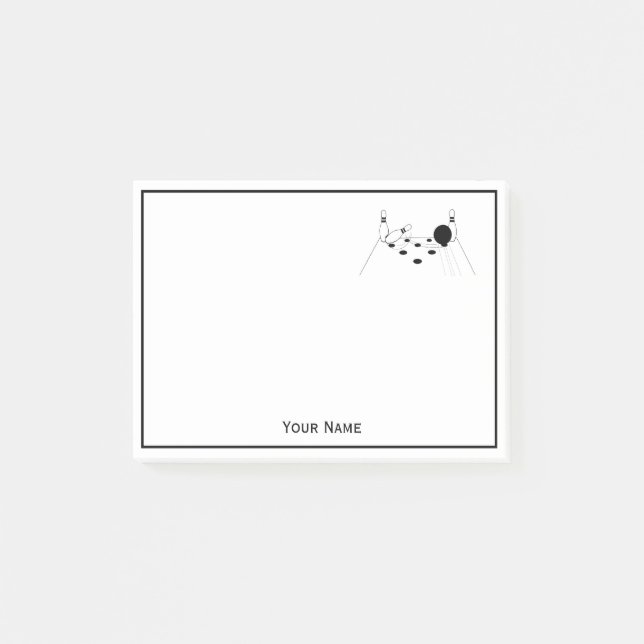 Bowlingball und Buttone - Anmerkungen Post-it Klebezettel (Vorderseite)