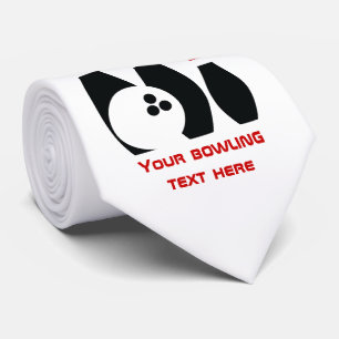 Bowlingball und Buttone Krawatte