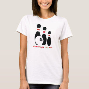Bowlingball und Buttone T-Shirt