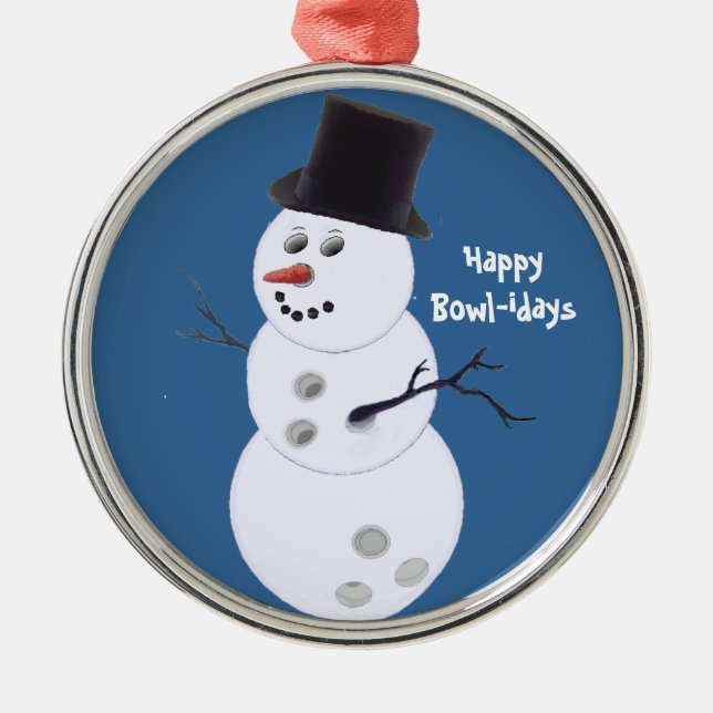 Bowlingbowlers-Weihnachtsgeschenk-Verzierung Keramik Ornament (Vorne)