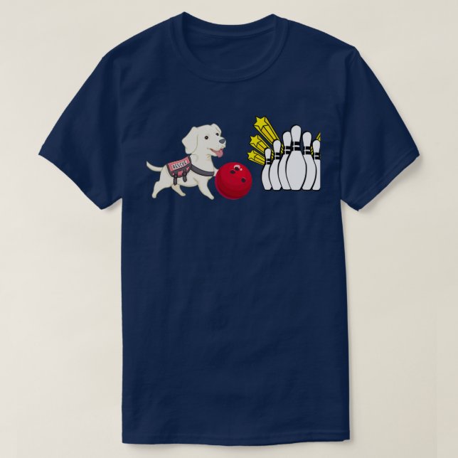 BowlingCute Dog Bowling lustig T T-Shirt (Design vorne)