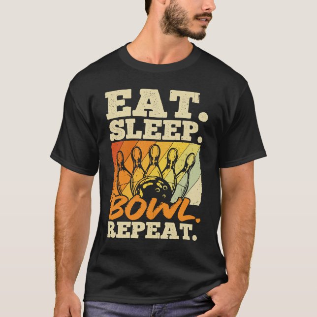 Bowlingkugel Pin Bowler Strike Bowling-Mannschaft  T-Shirt (Vorderseite)