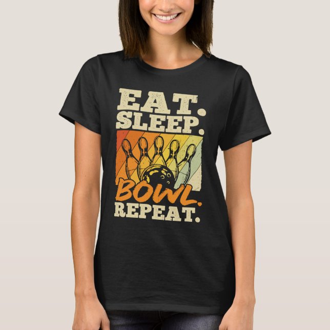 Bowlingkugel Pin Bowler Strike Bowling Team Bowlin T-Shirt (Vorderseite)