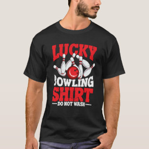 Bowlingkugel Pin Bowlingspieler Strike Bowlingteam T-Shirt