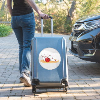 Bowlingkugel trifft Kegel Aufkleber