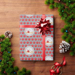 Bowlingkugel trifft Kegel mit Kugelmuster Geschenkpapier