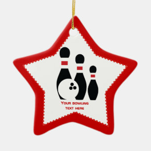 Bowlingkugel und Buttone in Schwarz Keramik Ornament