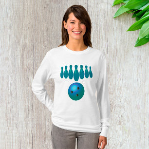 Bowlingkugel und Pins Spaß Sport T-Shirt