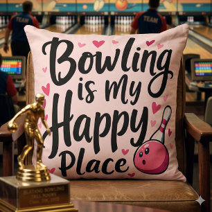 Bowlingliebhaber Süße Retro-Ästhetik Sportdesign Kissen