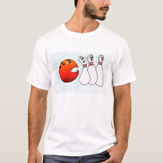 Bowlings-Ball, der Buttone jagt T-Shirt