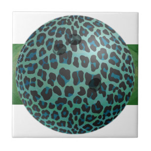 Bowlings-Ball-Leopard aquamarin Fliese