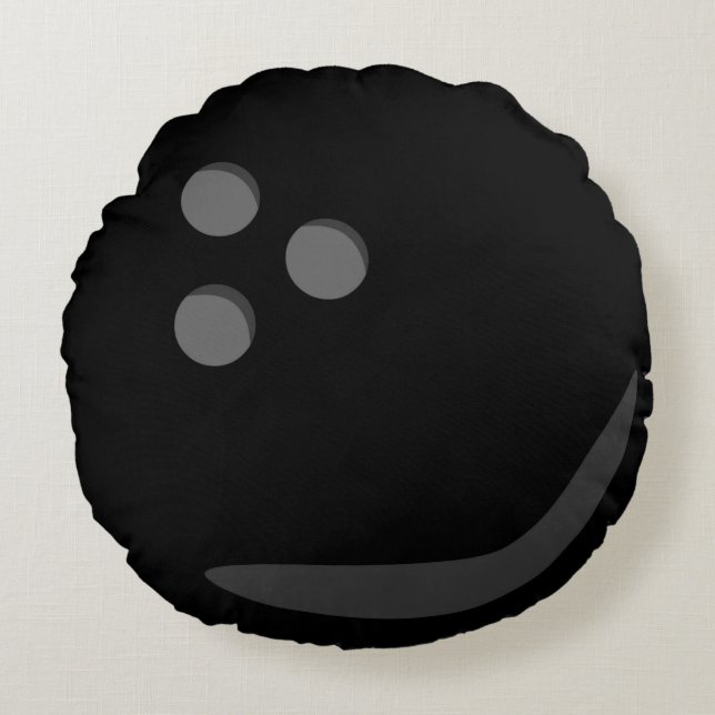 Bowlings-Ball Rundes Kissen (Vorderseite)