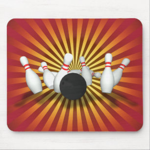 Bowlings-Ball u. Buttone: Modell 3D: Mousepad