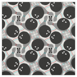 Bowlings-Ball und Button-Muster Personalizable Stoff