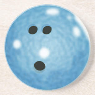 Bowlings-Ball-Untersetzer (blaues Glas) Untersetzer