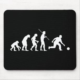Bowlings-Evolution von Mann zu Bowler Mousepad