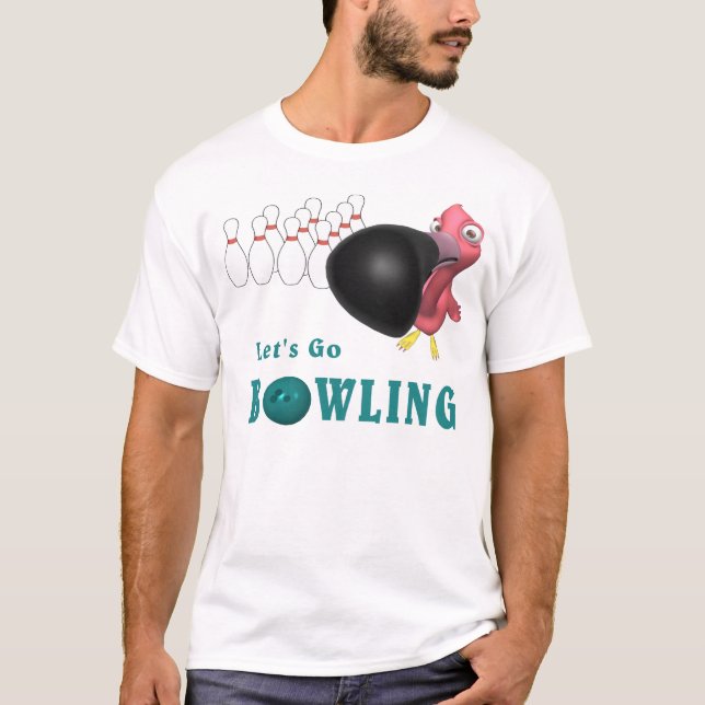 Bowlings-Flamingo T-Shirt (Vorderseite)