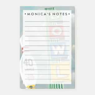 Bowlings-Gassen-Grafik Post-it Klebezettel