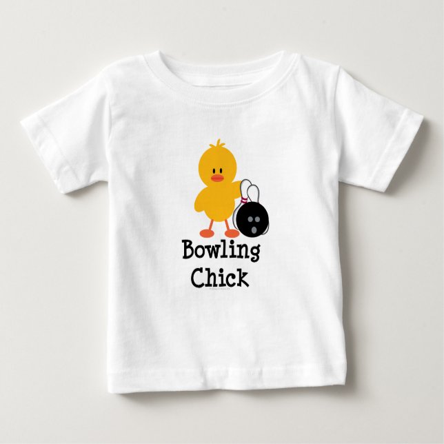Bowlings-Küken-Säuglings-T-Shirt Baby T-shirt (Vorderseite)