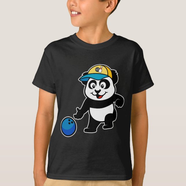 Bowlings-Panda T-Shirt (Vorderseite)