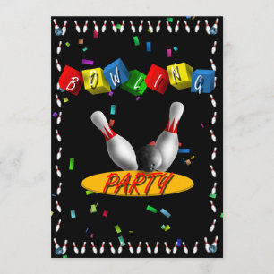 Bowlings-Party Einladung